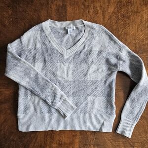 William Rast Gray White Plaid Sweater Womens Size XS